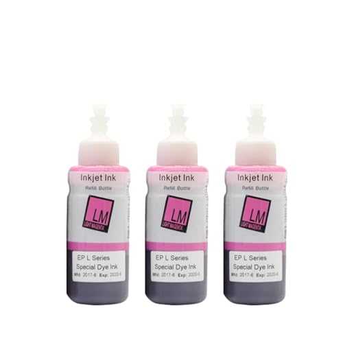 Recharge d'encre 673 T673 pour réservoir imprimante L366 L456 magenta clair