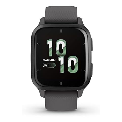 Garmin Venu® Sq 2 GPS Smartwatch, All-Day Health Monitoring, Long-Lasting Battery Life, AMOLED Display, Slate and Shadow Gray Cover