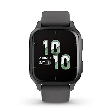 Garmin Smartwatch Venu® Sq 2 GPS, monitoramento de saúde o dia todo, vida útil da bateria de longa duração, tela AMOLED, ardósia e cinza escuro