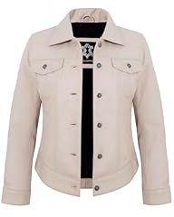 Trucker - Beige Leather Jacket