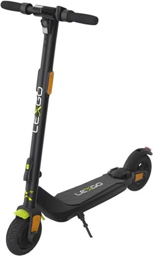LEXGO L10 Patinete Electrico – Motor 250W (490W Pico), Neumáticos 8”, Velocidad 20 km/h, Autonomía 20 km, Plegable, Antirrobo NFC, Pantalla LCD, Doble Freno, Scooter Urbano Ligero