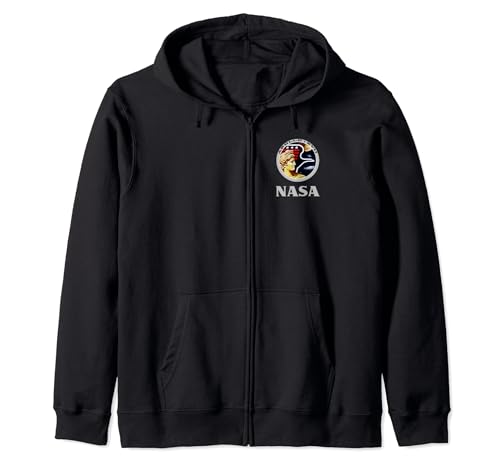 Image of NASA Apollo 17 Mission Patch Worm Logo Zip Hoodie