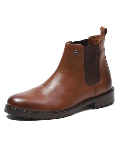Image of Monte Carlo Mens Solid Slip on Genuine Leather Chelsea Boots (201824FW)
