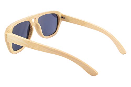 SHINU Oversized Bamboo Wood Sunglasses Square Retro Polarized Glasses-Z60154
