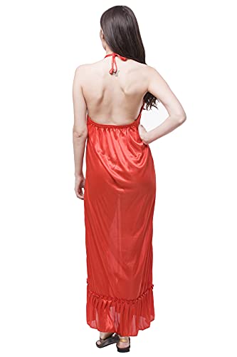 Image of Fasense Women's Satin Maxi Casual Regular Nightgown