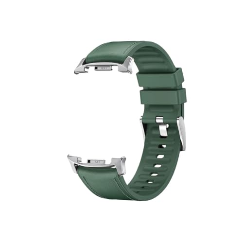 �ɓK������Samsung Galaxy Watch 8 40/44mm/8 Classic�ɓK������ϋv���̂��钲�߉\�ȃ\�t�g���U�[�X�g���b�v�o���h(Green,For Watch 8 44mm)