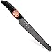 Kyocera Advanced Ceramic Revolution Series 7-inch Serrated Slicing/Bread Knife, Black Handle, Black Blade