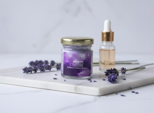 Image of Lavender Scented Candle in Glass Jar | Long-Lasting Aromatherapy Fragrance Candle for Home, Bedroom, Living Room, Yoga, Meditation & Gifting | Decorative Jar Candle