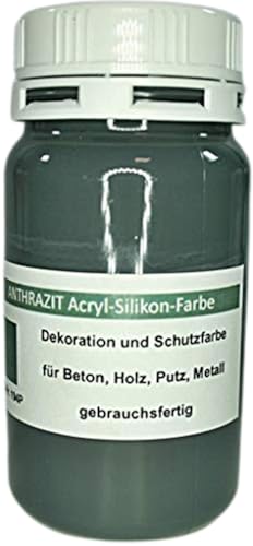 Anthrazit Farbe Acryl-Silikon Betonfarbe 100ml Tester für innen und außen