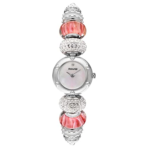 Montre femme Accurist LB1715 en acier avec cadran nacre