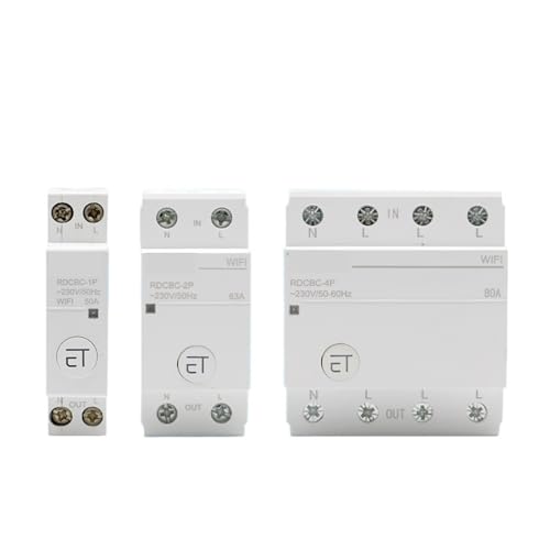 Disjoncteur 1P 2P 4P connecté wifi pour tableau électrique domotique