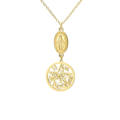 Collier Tétragrammaton et pentagramme : affirmez votre style avec cette amulette vintage