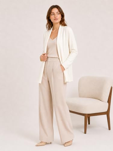 Image of State Cashmere Lightweight Mid-Thigh Cashmere Cardigan 100% Pure Cashmere Sweater Cashmere Wraps for Women
