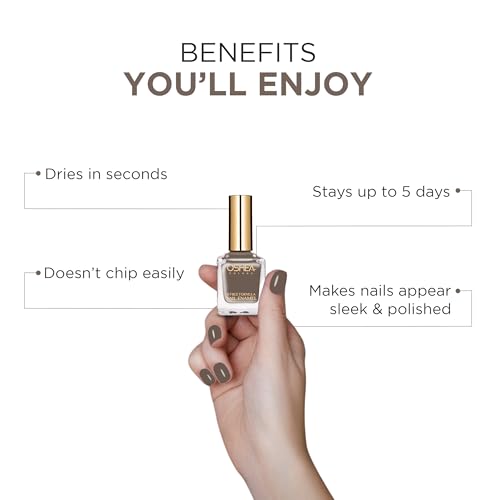 Image of Oshea Herbals Matte & Chip Resistant Nail Polish | Long Lasting with Flawless Finish (20 Chocolate Tan) 10ml