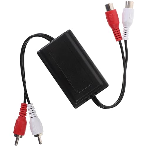 TOKIDNY Isolateur de Bruit Boucle Terre pour Amplificateur Voiture Filtre Audio Antiparasite Réduit Bourdonnements et Interférences Compatible Systèmes Stéréo Auto et Domestiques