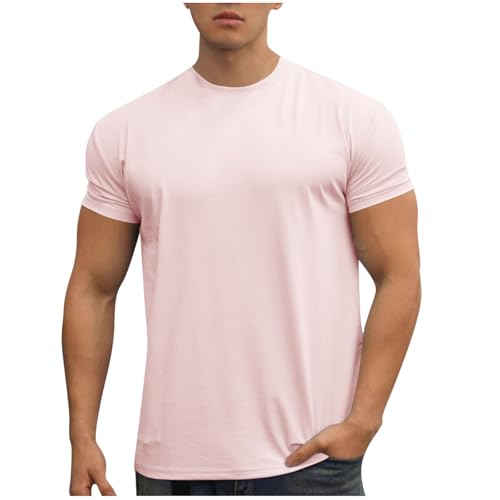Camisetas de verano de manga corta para hombre, para correr, casual, para gimnasio, deportes, entrenamiento, cuello redondo, tallas grandes, atléticas, para vacaciones, para hombres, a la moda, capa