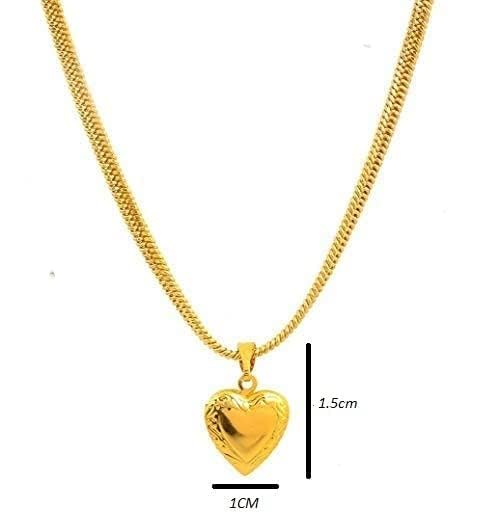 Image of Handicraft Kottage 1gm 22Ct Gold Plated chain with Pendant | latest & Stylish Celebrity Inspired Chain /Necklace /Jewellery Set /Fashion jewellery for Men, Women Boys Girls