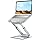 tounee Laptop Stand for Desk Adjustable Height, Telescopic Computer Stand with Pull Out Design Ergonomic Laptop Riser Fits All Laptops 10-17"-Silver