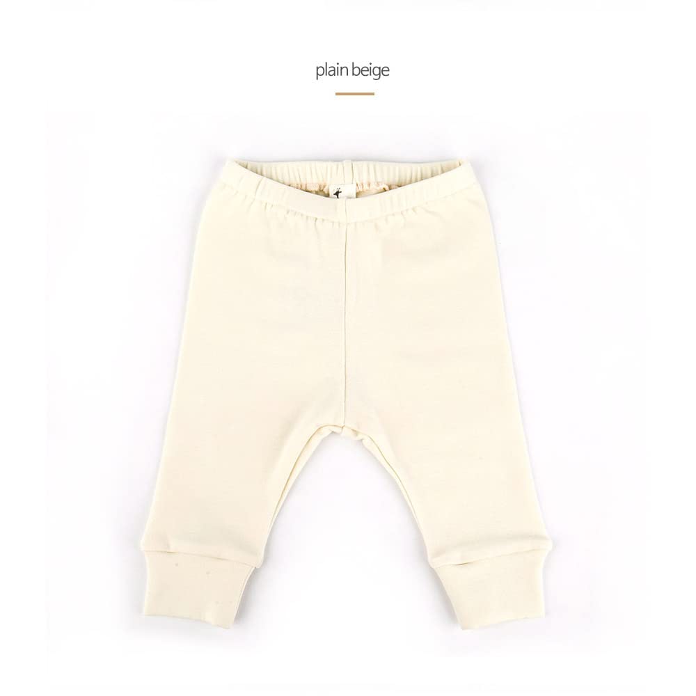 hipzoo ecofriendly Baby Unisex Organic Cotton Baby Infant Jogger Pants (Beige, 3 Month)
