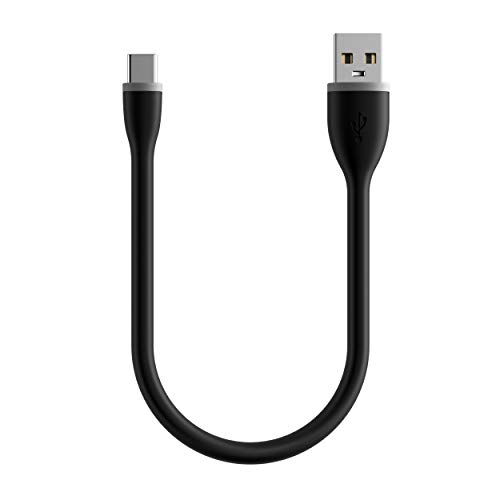 Satechi Flexible USB Type-C Charging Cable - Compatible with Samsung Galaxy S9 Plus/S9, GoPro Hero 6/5, and More (10-inch, Black)