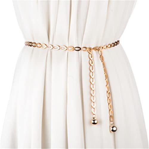 High Waist Belts for Women Fashion Waistbands All-Match Belt for Party Jewelry Dress Waist Metal Chain Belts (Color : E, Size : 1)2