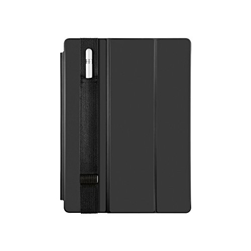 Stylus Sling Pencil Holder with USB Adapter Pocket for Apple Pencil (1st/2nd Gen) - Compatible with iPad Pro 11/10.5/9.7 & iPad 6th Gen Cases, Black-Stitch