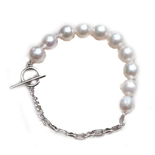 [理光パール] あこやバロック真珠×チェーンブレスレット