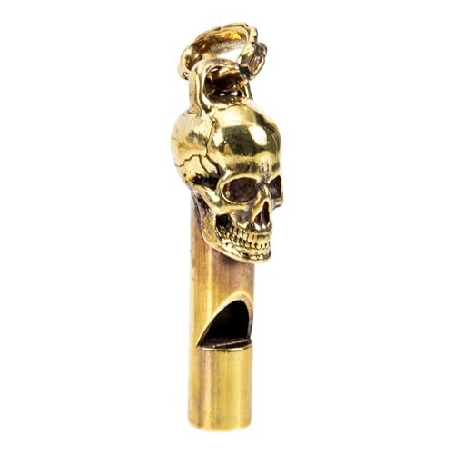 Silbato de supervivencia cobre con diseño calavera miniatura 1