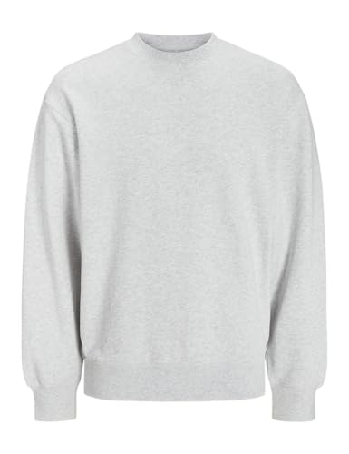 JACK & JONES Herren JJECHARGE Sweat Crew Neck NOOS Sweatshirt, White Melange,XL