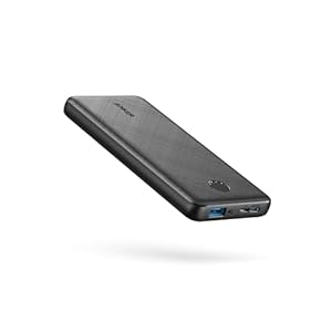 Anker Power Bank(PowerCore 10K),Compact Travel-Ready 10,000mAh Battery Pack with PowerIQ Charging Technology,5V/3A High-Speed Charging for iPhone,iPad,and More (USB-C Input and Output(Black),1pack)