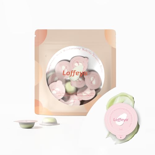 Loffeyo 30pcs Single Use Cleansing Balm Pods Pomegranate Makeup Remover
