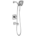 Delta T17464-I Ashlyn 17 Series Dual-Function Tub and Shower Trim Kit with 2-Spray Touch Clean In2ition 2-in-1 Hand Held Shower Head with Hose, Chrome (Valve Not Included)