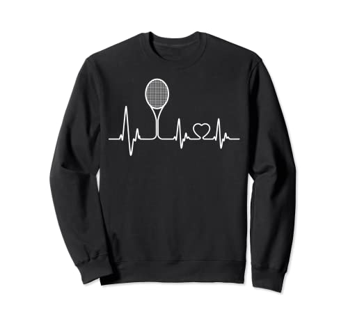 Tennis Lover Funny Tennis Heartbeat Best Tennis Players Sudadera