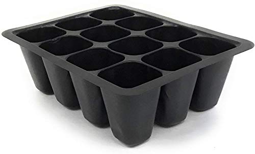 12 Cell Garden Seedling Starter Trays, Seed Germination and Plant Propagation Planting Seeder Pots (3 Trays) - Image 3