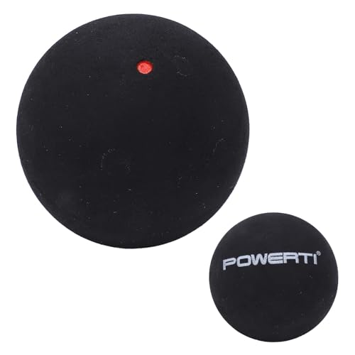 HERCHR Single Dot Squash Ball, 37mm Beginner Squash Ball Rubber Squash Racket Ball for Beginner Training Practice Sports Competition Training Squash Ball Blue Dot Squash Balls(Red)
