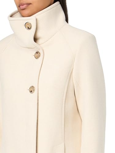 Kenneth Cole Womens Classic Wool Walker W Three Button Stand Collar and Back Belt Detail3