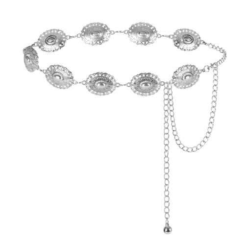 Western Chain Belt Cowgirl Belts for Women Gold Chain Belt Waist Chain Belt for Dress Jeans Pants