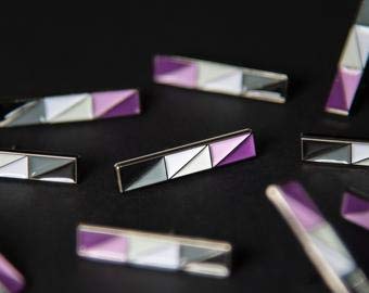 Asexual Bar Enamel Pin Subtle Ace Pride Flag Accessory Lapel Pin Asexuality Aromantic Aceromantic Aro Grey A Gray A Spectrum Rainbow Demisexual Agend Amazon Co Uk Handmade Products