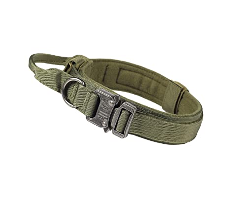 Pet a pet Tactical Military Dog Collar, Made with Premium Reinforced Nylon, Durable and Soft, has Handle and Buckle Safety and Convenience, Adjustable