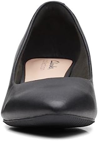 Clarks Women's Teresa Step Pump, Black Leather, 8.5 | Image 2