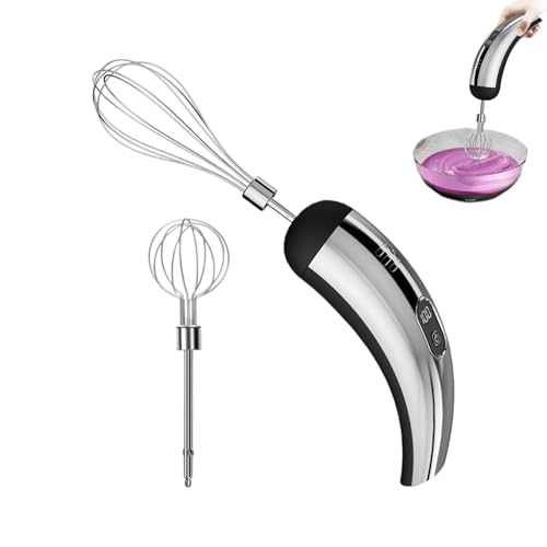 Batidora eléctrica de mano - Batidora portátil de 7,09 pulgadas | Batidora inalámbrica de acero inoxidable - 5 velocidades ajustables con batidor para pasteles, pasteles de cocina, , batidos de
