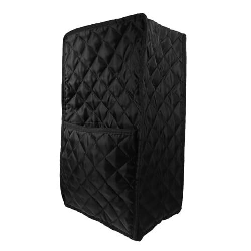 Genérico Funda para Batidora de Pie Alta de Poliéster Negra con Bolsillo Frontal, Cubierta Protectora Antidespolvoreo para Electrodomésticos de Cocina, Accesorio para Mezclador Doméstico