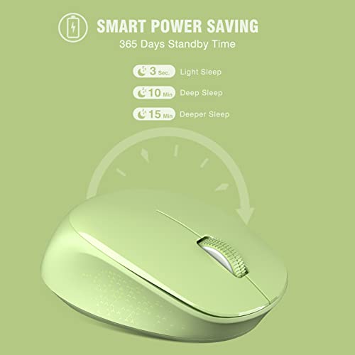 Trueque Wireless Mouse E702 2.4Ghz Portable Computer Mouse With Usb Receiver, Comfortable Silent Mice For Laptop, Chromebook, Pc, Notebook, Desktop, Windows, Mac (Green) #TOP4