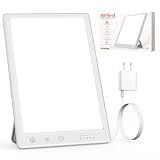 Fitfirst Light Lamp, 10000 Lux Simulated Sunlight, Gift for Women, 3 Color Temperature, 4 Brightness Levels, 15-60min Timer, Touch Control LED Lamp for Indoor with Adapter