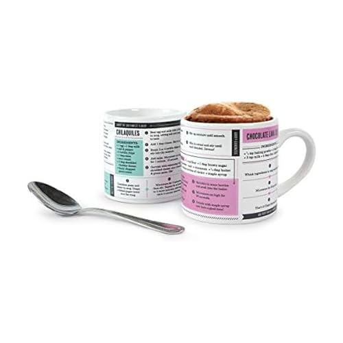 Genuine Fred GRUB MUGS Microwave Recipe Mugs, White