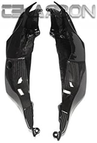 Replacement for Tail Side Fairings, Kawasaki ZX14R (2012-2016), Carbon Fiber, 2x2 Twill Weave