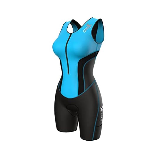 Sparx Women Triathlon Suit Tri Short Racing Cycling Swim Run (Medium, Aqua)