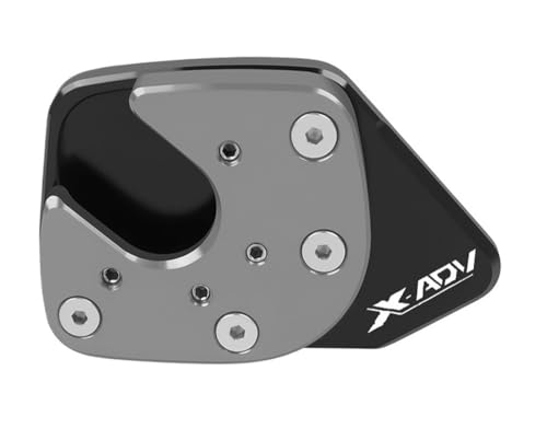 Extension béquille NC750X évitant la chute de moto sur sol meuble