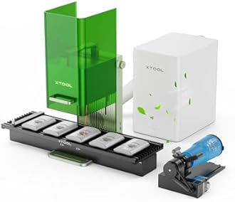 xTool F1 2-in-1 Dual Laser and Infrared Engraver with Slide Extension, Rotary Extension and Smoke Purifier, Lightning Speed Portable Fiber Laser Engraver for Metal Wood