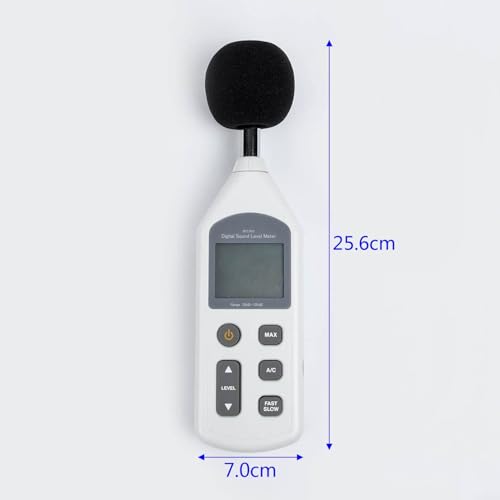 Sonomètre numérique à écran LCD rétroéclairé avec plage de 30-130 dB